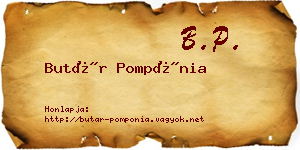 Butár Pompónia névjegykártya