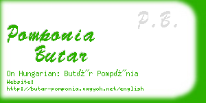 pomponia butar business card